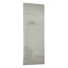Ellipse Sliding Wardrobe Door 1 Panel Arctic White Glass With Aluminium Frame (W)762mm