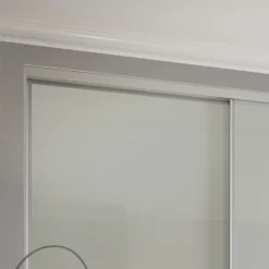 Duo Sliding Wardrobe Door Arctic White Glass With Aluminium Frame (W)762mm 2 Duo Sliding Wardrobe Door Arctic White Glass With Aluminium Frame (W)762mm -Famous Furniture Store 12807028 3184843069495359