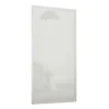 Loft Sliding Wardrobe Door Arctic White Glass With Silver Frame (W)610mm