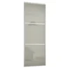 Linear Sliding Wardrobe Door 3 Panel Arctic White Glass With White Frame (W)762mm