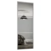 Linear Sliding Wardrobe Door 3 Panel Mirror With Silver Frame (W)914mm
