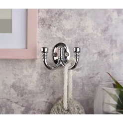 Ball End Double Robe Hook - Chrome -Famous Furniture Store 12817494 5894995165334356
