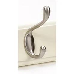 2 Coat Satin Nickel Hooks On Cream Stepped Board 2 2 Coat Satin Nickel Hooks On Cream Stepped Board -Famous Furniture Store 12821284 5994964414443527