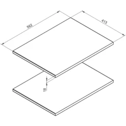 House Beautiful Fitted Bedroom Single Wardrobe Shelf - Oak Effect X 2 -Famous Furniture Store 12828461 1855005842534639