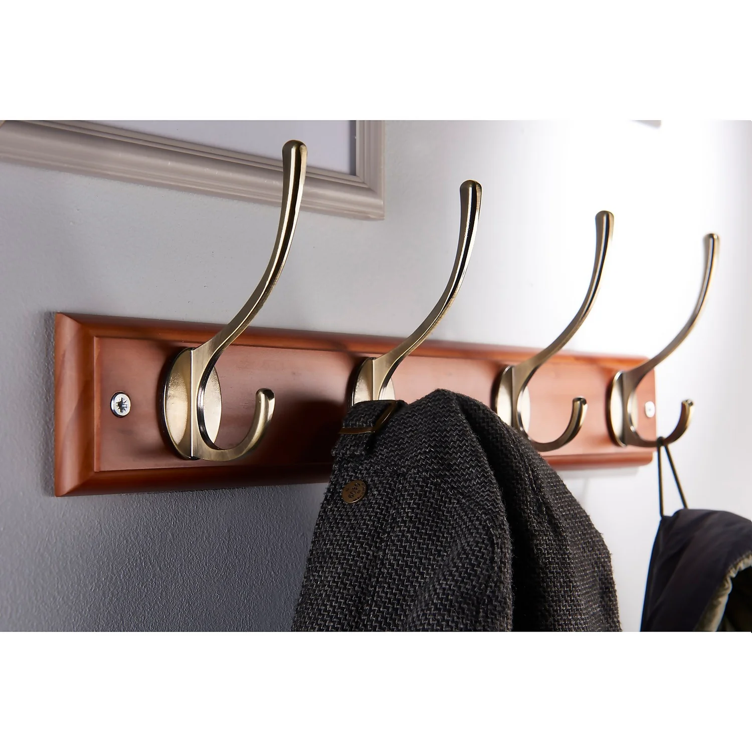 Beech Victorian Hook Rail - Antique Brass - 4 Hooks None Beech Victorian Hook Rail - Antique Brass - 4 Hooks -Famous Furniture Store 12832351 1844846153966032