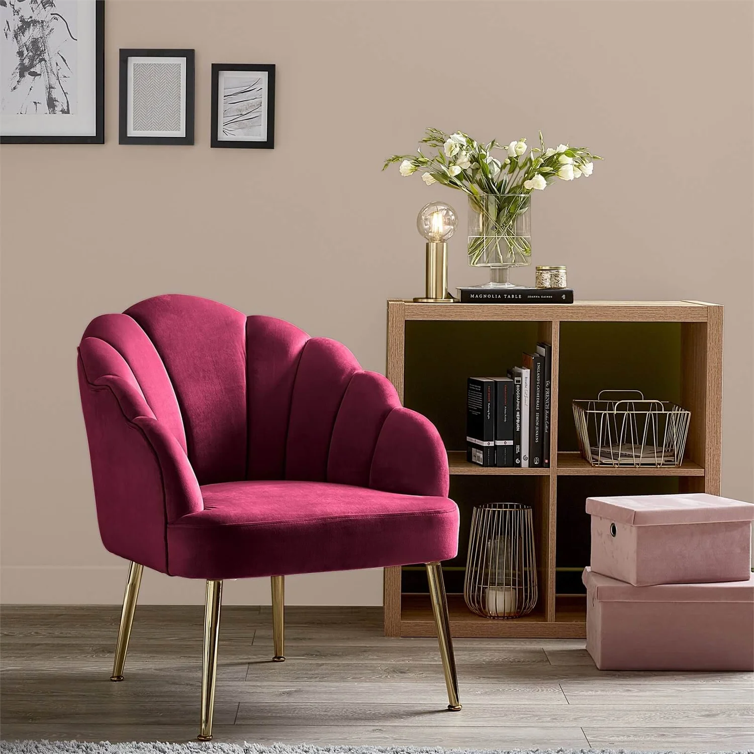 Sophia Scallop Occasional Chair - Cerise Sophia Scallop Occasional Chair - Cerise -Famous Furniture Store 12834754 1404833175810398
