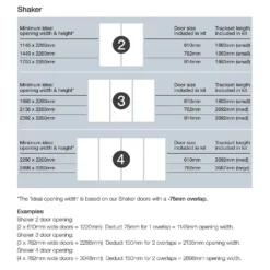 Shaker 2 Door Sliding Wardrobe Kit Mirror With Oak Frame (W)1753 X (H)2260mm -Famous Furniture Store 12835295 1194987631893626