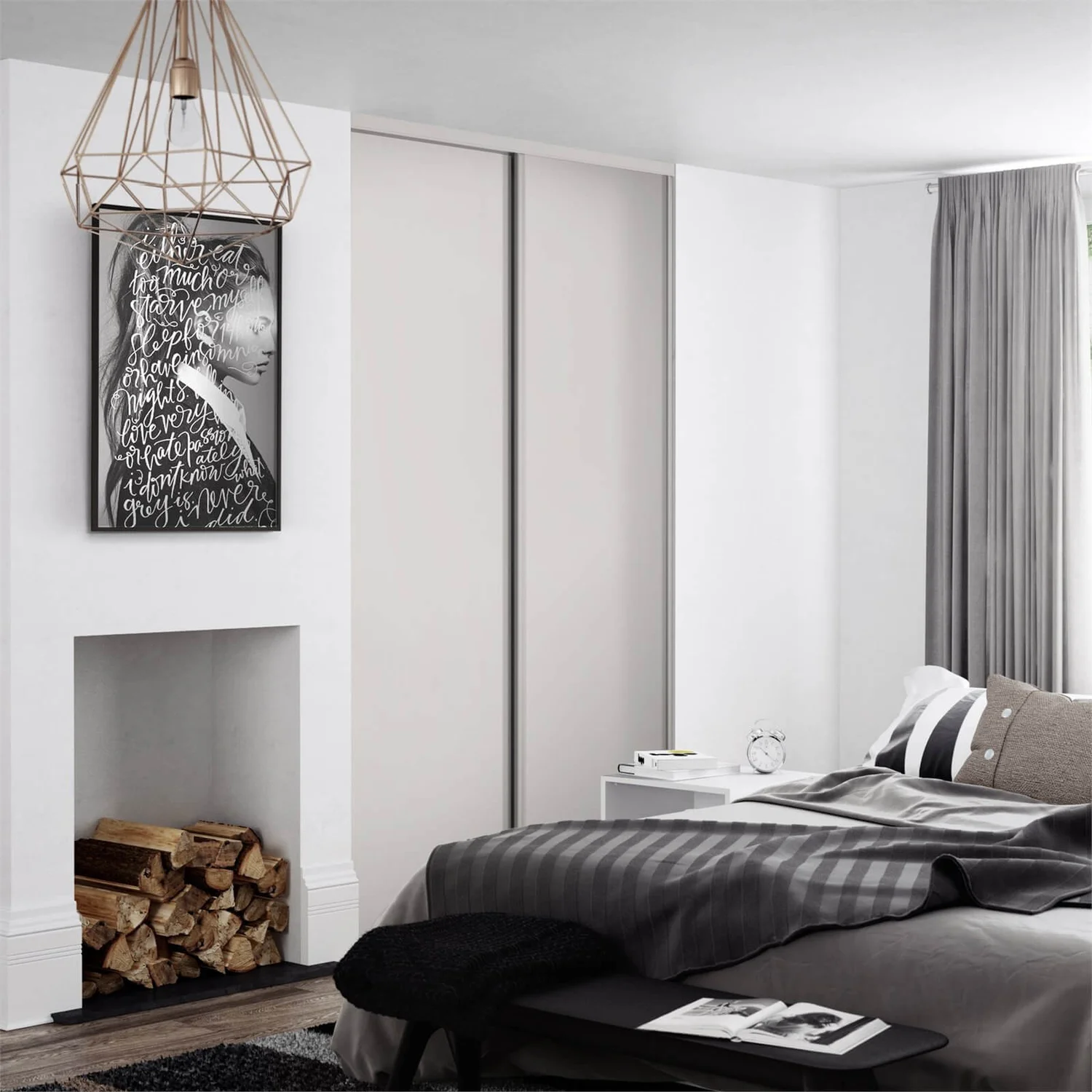 Classic 2 Door Sliding Wardrobe Kit Cashmere Panel (W)1185 x (H)2260mm Classic 2 Door Sliding Wardrobe Kit Cashmere Panel (W)1185 X (H)2260mm -Famous Furniture Store 12835457 1634833217459011