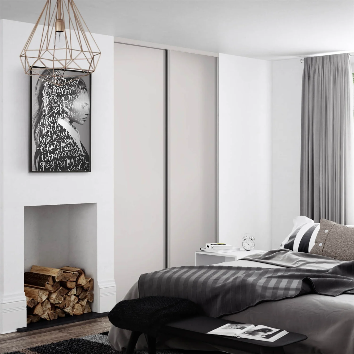 Classic 2 Door Sliding Wardrobe Kit Cashmere Panel (W)1793 x (H)2260mm Classic 2 Door Sliding Wardrobe Kit Cashmere Panel (W)1793 X (H)2260mm -Famous Furniture Store 12835458 1344833216371727