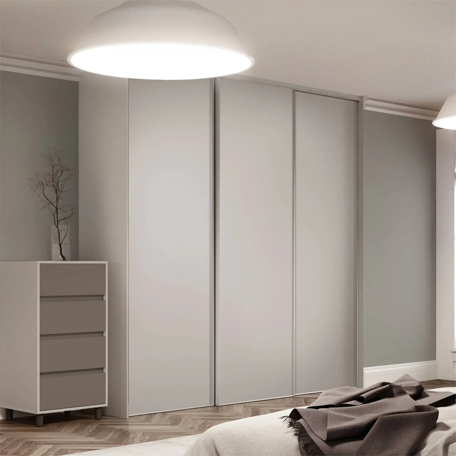Classic 3 Door Sliding Wardrobe Kit Cashmere Panel (W)1760 x (H)2260mm Classic 3 Door Sliding Wardrobe Kit Cashmere Panel (W)1760 X (H)2260mm -Famous Furniture Store 12835468 1134833216616245