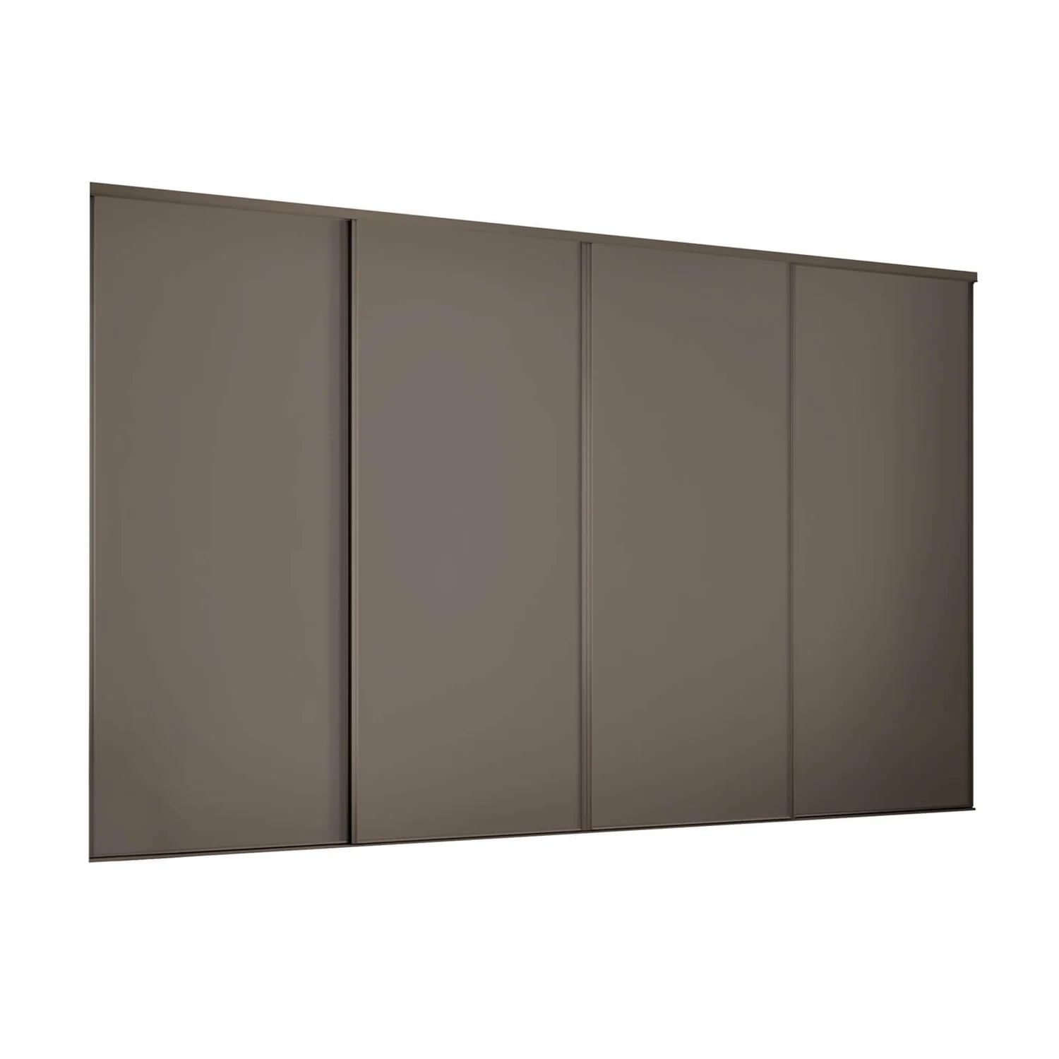 Classic 4 Door Sliding Wardrobe Kit Stone Grey Panel (W)2978 x (H)2260mm Classic 4 Door Sliding Wardrobe Kit Stone Grey Panel (W)2978 X (H)2260mm -Famous Furniture Store 12835582 7514831942070091