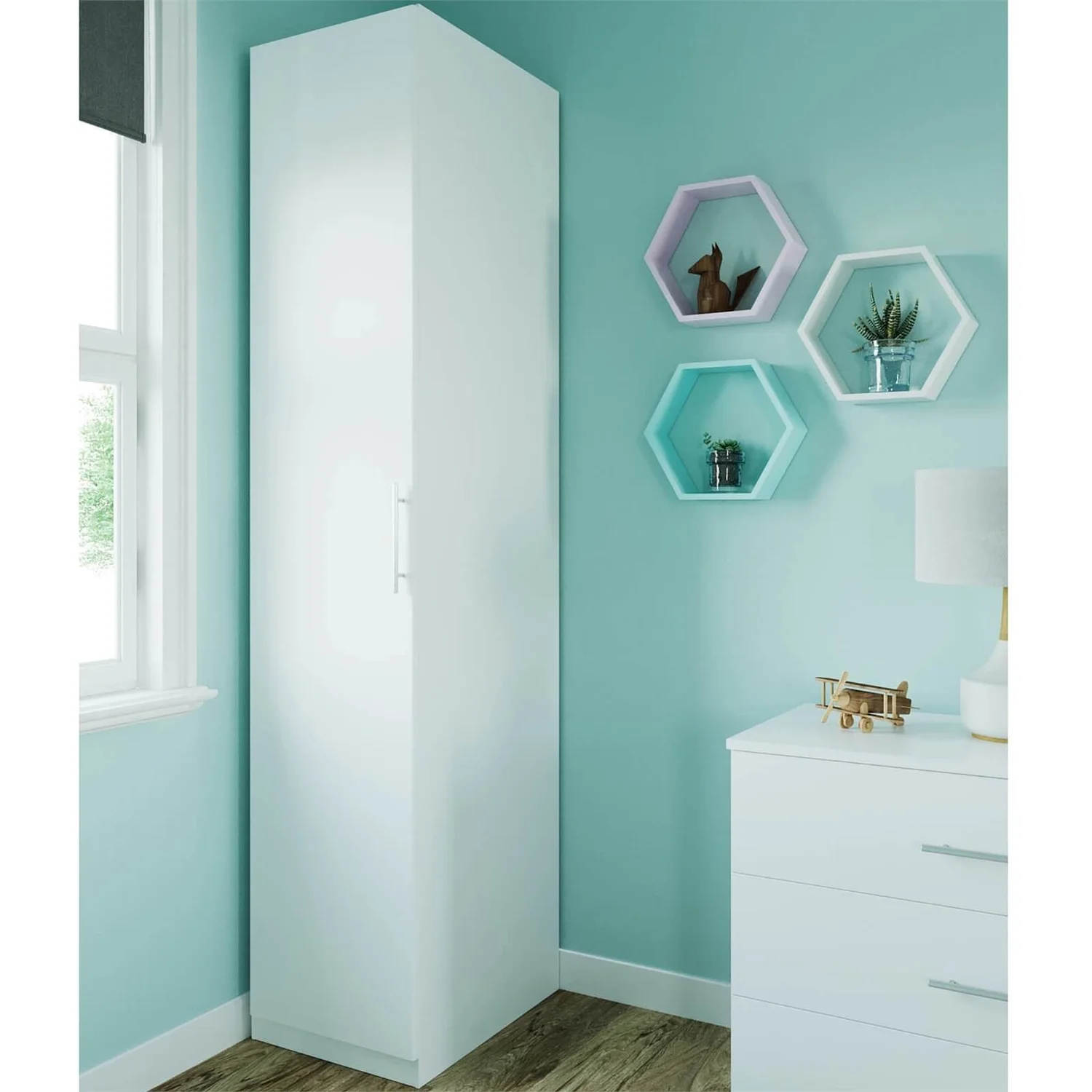 Fitted Bedroom Slab Single Wardrobe - White Fitted Bedroom Slab Single Wardrobe - White -Famous Furniture Store 12836475 4144831916648187