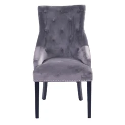 Annabelle Velvet Dining Chairs - Set Of 2 - Grey 3 Annabelle Velvet Dining Chairs - Set Of 2 - Grey -Famous Furniture Store 12838750 1394980420025866