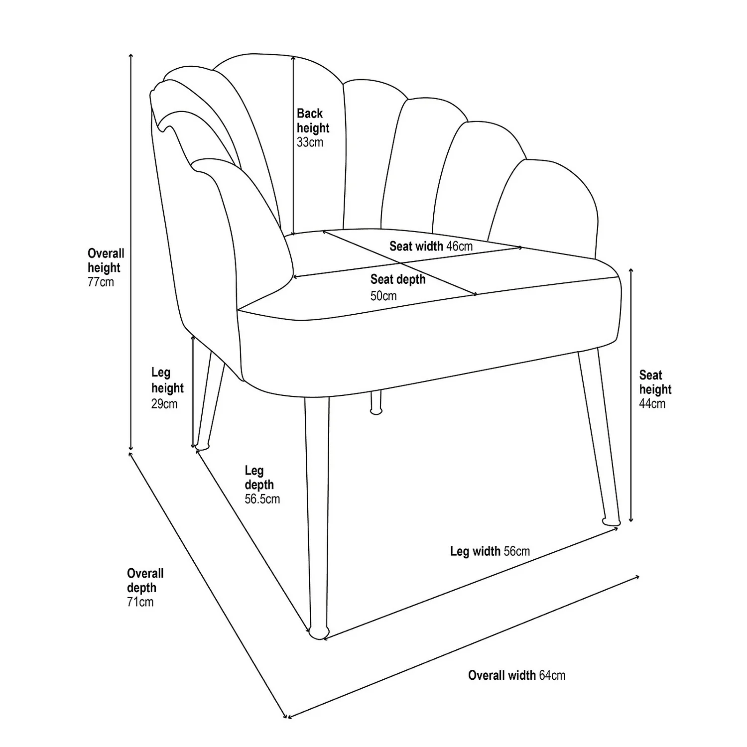 Sophia Scallop Occasional Chair - Grey Sophia Scallop Occasional Chair - Grey -Famous Furniture Store 12838886 1025014368378702