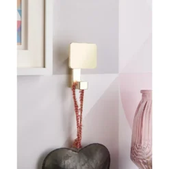 Square Back Hook - Brushed Brass -Famous Furniture Store 12839152 1444995166088883