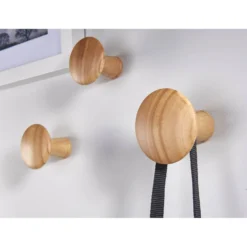 Wood Dots Hook Set - Oak Effect 2 Wood Dots Hook Set - Oak Effect -Famous Furniture Store 12839179 3064833202168188