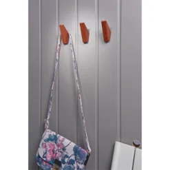 Wooden Hook Set - Walnut Effect 2 Wooden Hook Set - Walnut Effect -Famous Furniture Store 12839190 5394833201624114