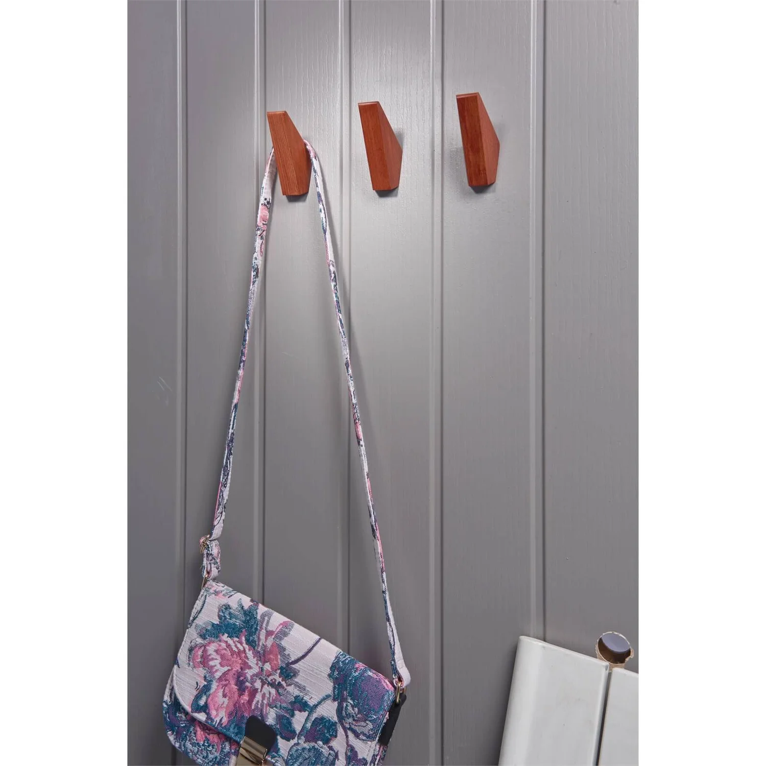 Wooden Hook Set - Walnut Effect Wooden Hook Set - Walnut Effect -Famous Furniture Store 12839190 5394833201624114