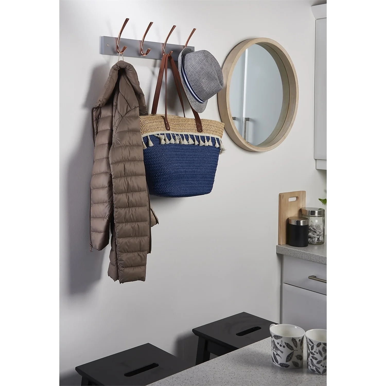 4 Large Rib Copper Hook on Slate Grey Bloc Board 4 Large Rib Copper Hook On Slate Grey Bloc Board -Famous Furniture Store 12839288 2114845858183318