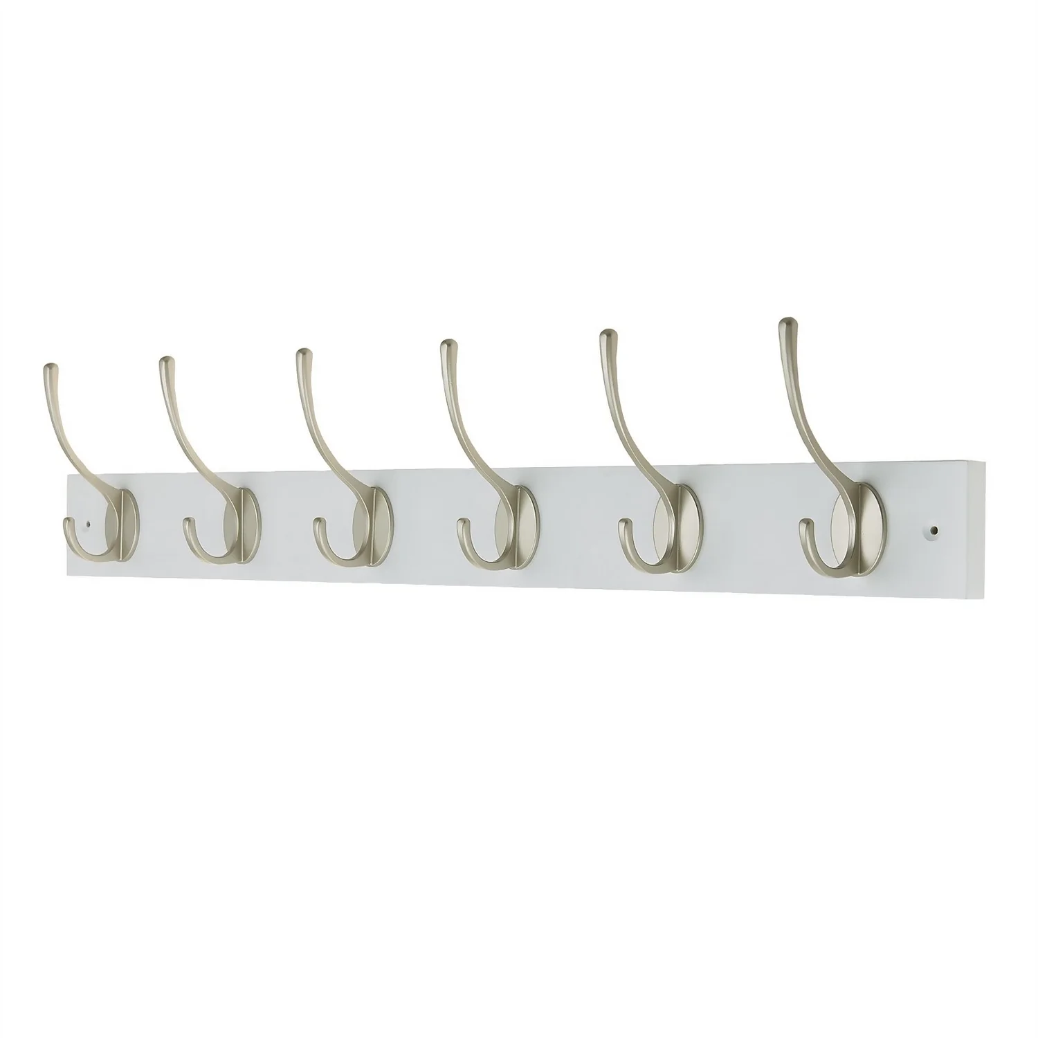 6 Victorian Satin Nickel Hooks on White Bloc Board 6 Victorian Satin Nickel Hooks On White Bloc Board -Famous Furniture Store 12839295 1084845858536232