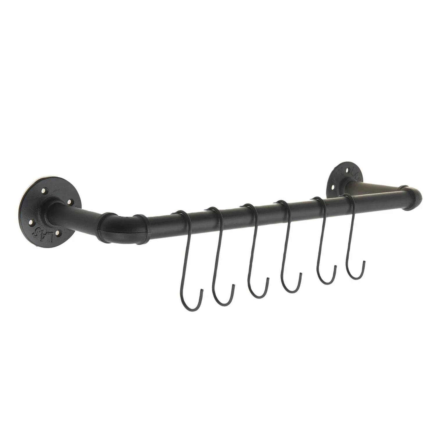Industrial Pipe Rail with 'S' Hooks Industrial Pipe Rail With 'S' Hooks -Famous Furniture Store 12839412 1784831917795255