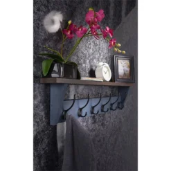 6 Black Victorian Hook On Grey Shelf Combo -Famous Furniture Store 12839419 6434845860066247
