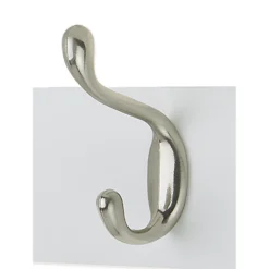 4 Coat Satin Nickel Hooks On White Shelf Combo -Famous Furniture Store 12839422 1564847724997422