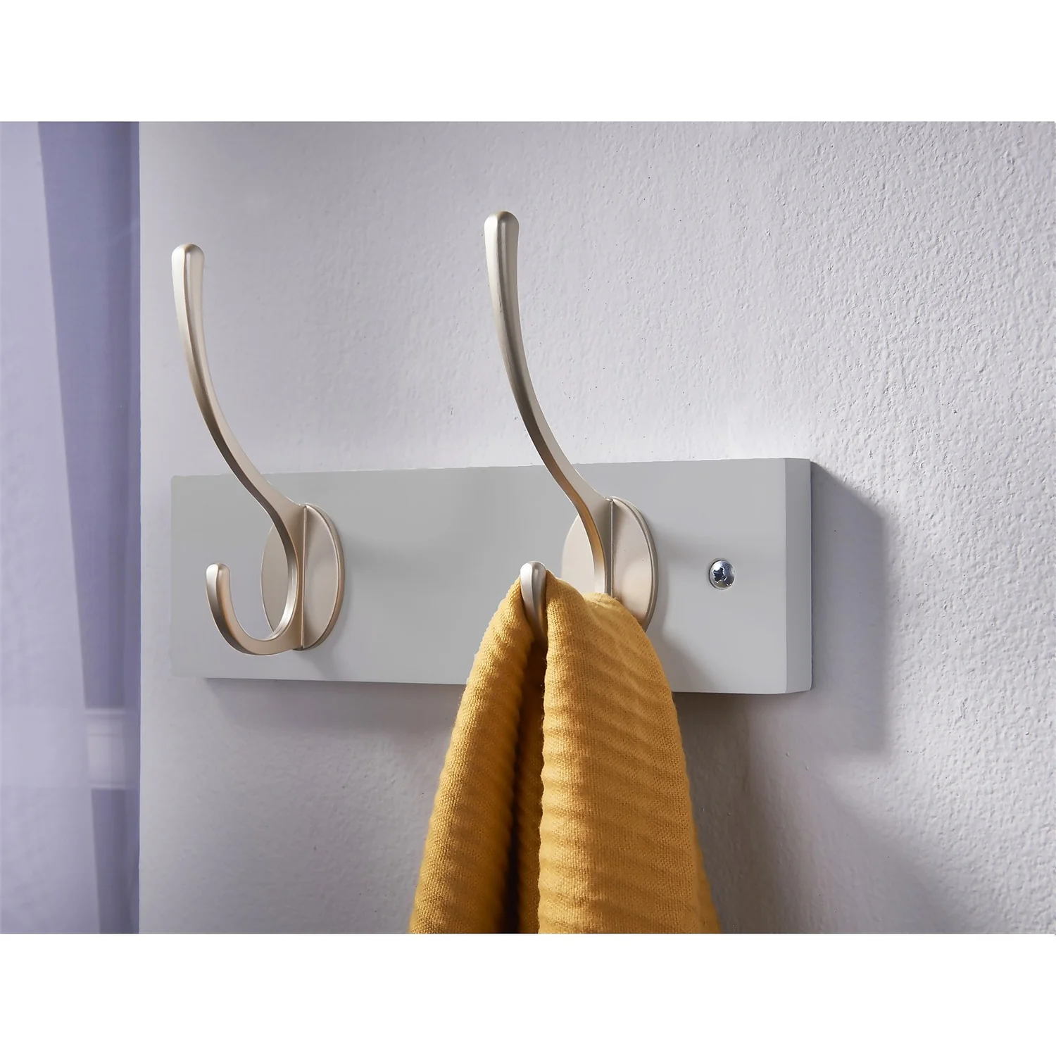2 Victorian Satin Nickel Hooks on Dove Bloc Board 2 Victorian Satin Nickel Hooks On Dove Bloc Board -Famous Furniture Store 12839443 1254845861236313