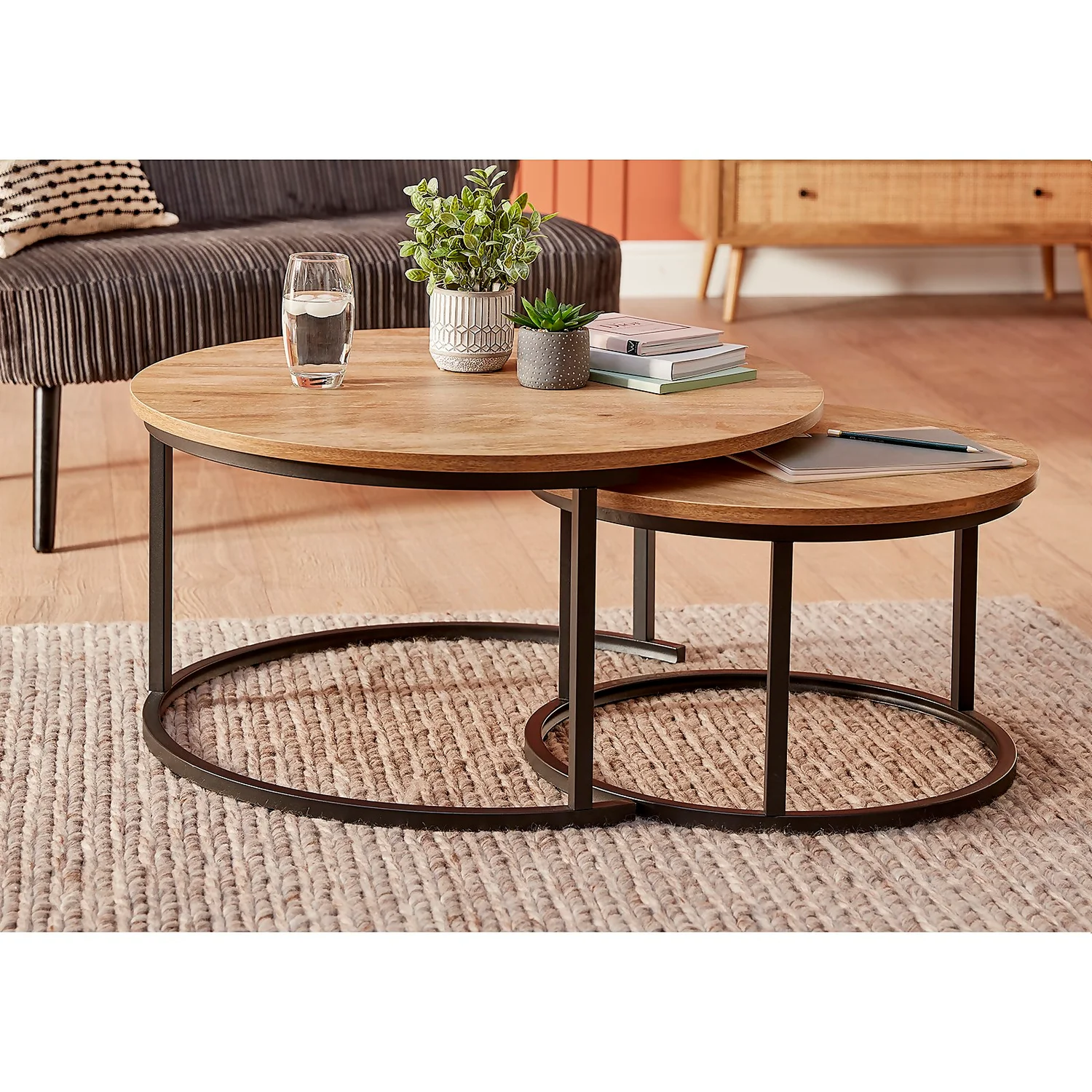Kubu Coffee Table Nest - Set of 2 Kubu Coffee Table Nest - Set Of 2 -Famous Furniture Store 12844150 6294907793644268