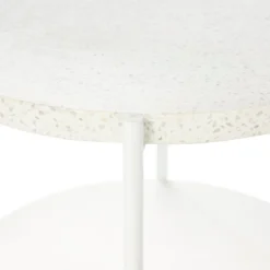 Solna Terrazo Side Table - White -Famous Furniture Store 12876028 7984886270428389
