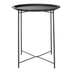 Metal Folding Side Table - Black 2 Metal Folding Side Table - Black -Famous Furniture Store 12879001 1374940538715869