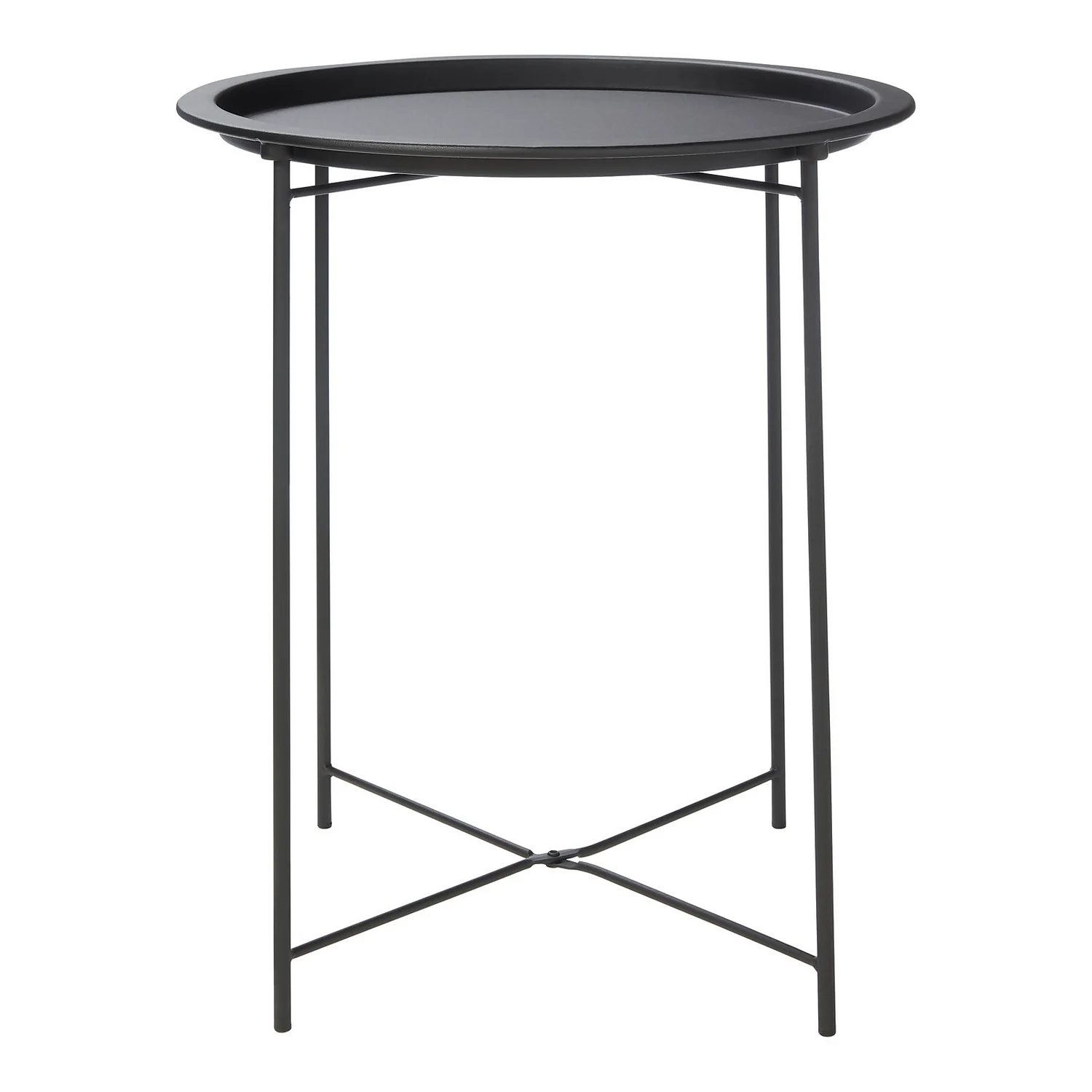 Metal Folding Side Table - Black Metal Folding Side Table - Black -Famous Furniture Store 12879001 1374940538715869