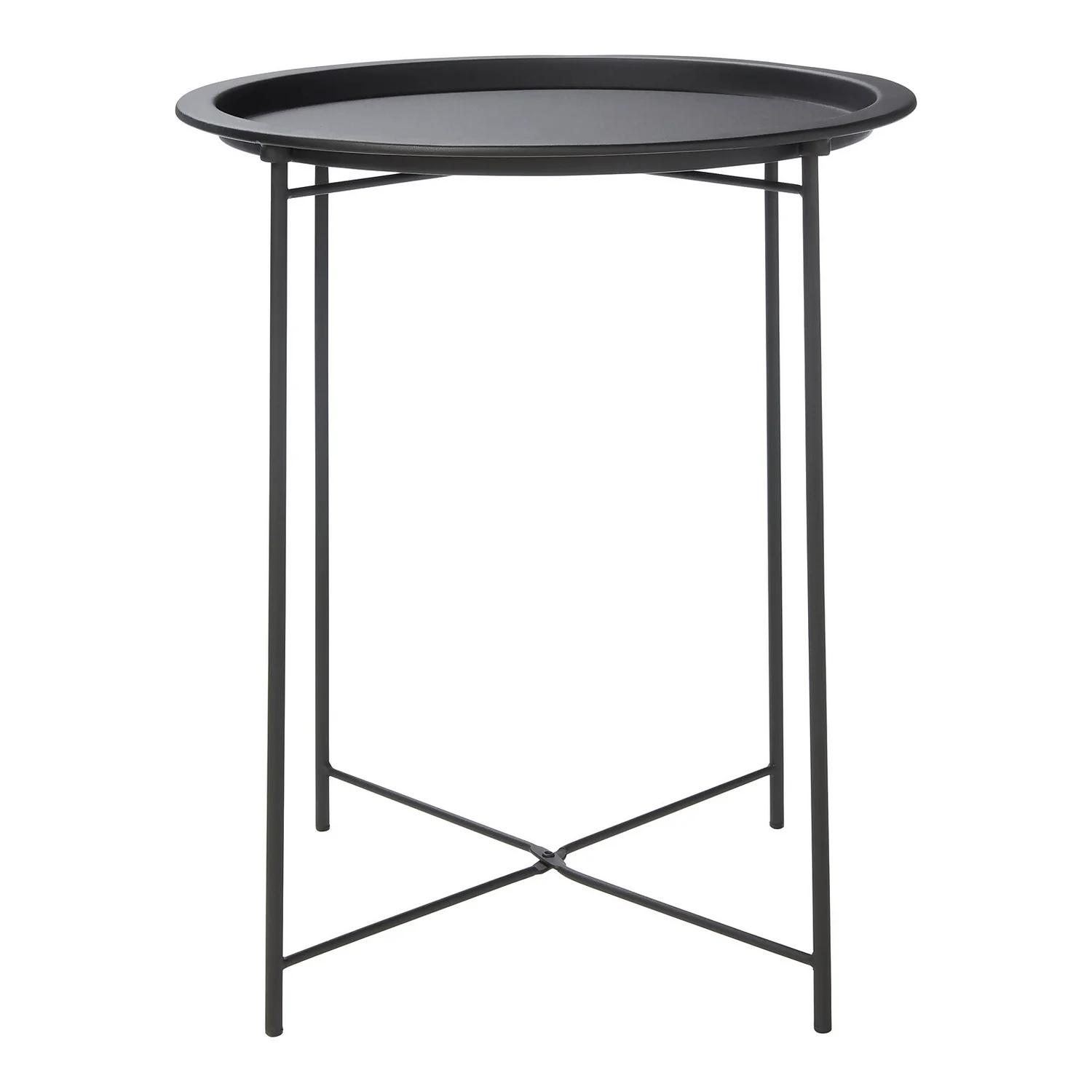 Metal Folding Side Table - Black Metal Folding Side Table - Black -Famous Furniture Store 12879001 2274940538666315
