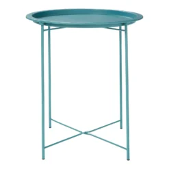 Folding Side Table Dark Teal -Famous Furniture Store 12879006 5954888469548812
