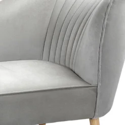Lara Luxury Velvet Chaise Longue - Silver -Famous Furniture Store 12882862 4144949010227229