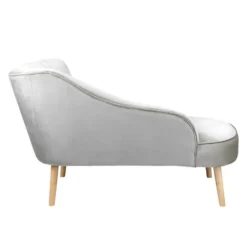 Lara Luxury Velvet Chaise Longue - Silver -Famous Furniture Store 12882862 8814893575365956