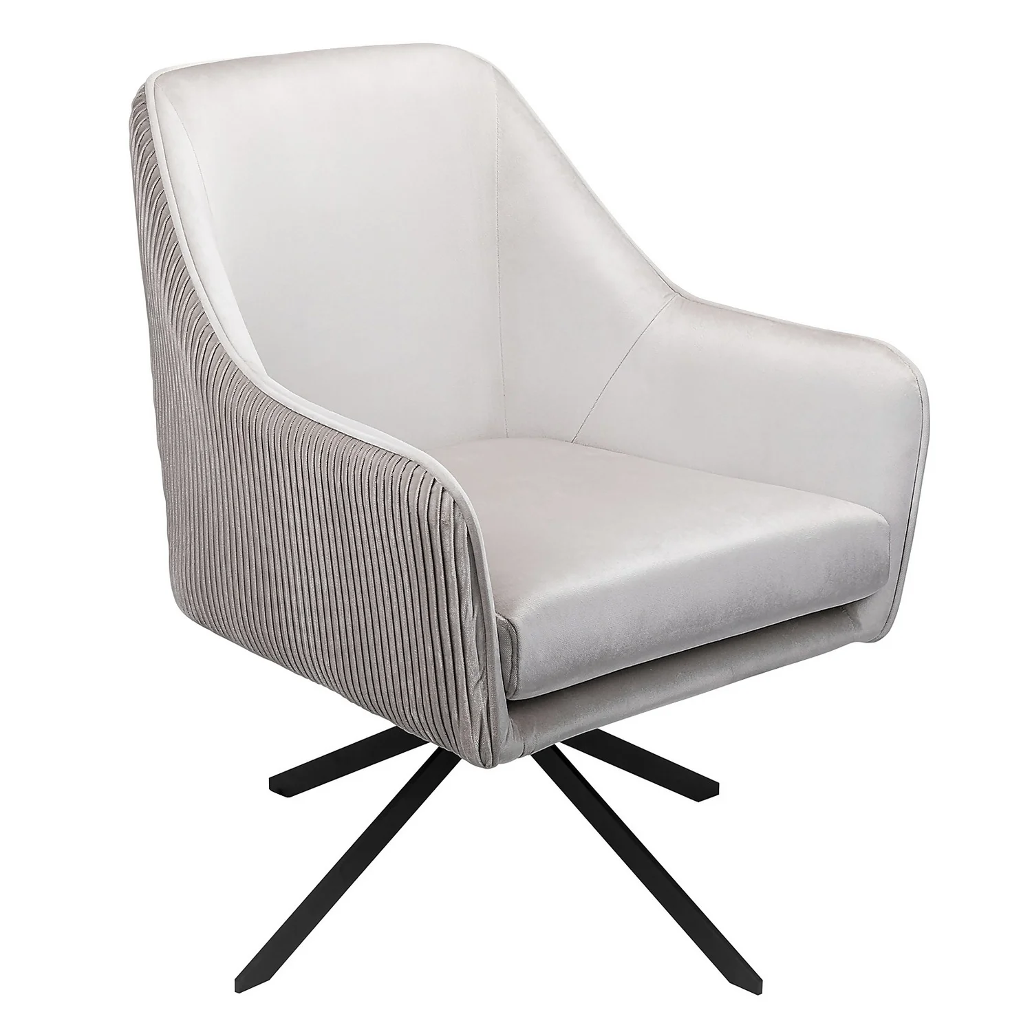 Pia Pleat Swivel Chair - Silver Pia Pleat Swivel Chair - Silver -Famous Furniture Store 12882871 7524887373032990