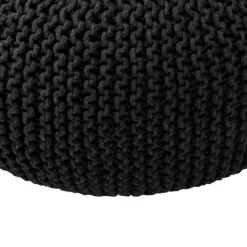 Charles Chunky Knit Pouffe - Grey -Famous Furniture Store 12882881 1114898261876553