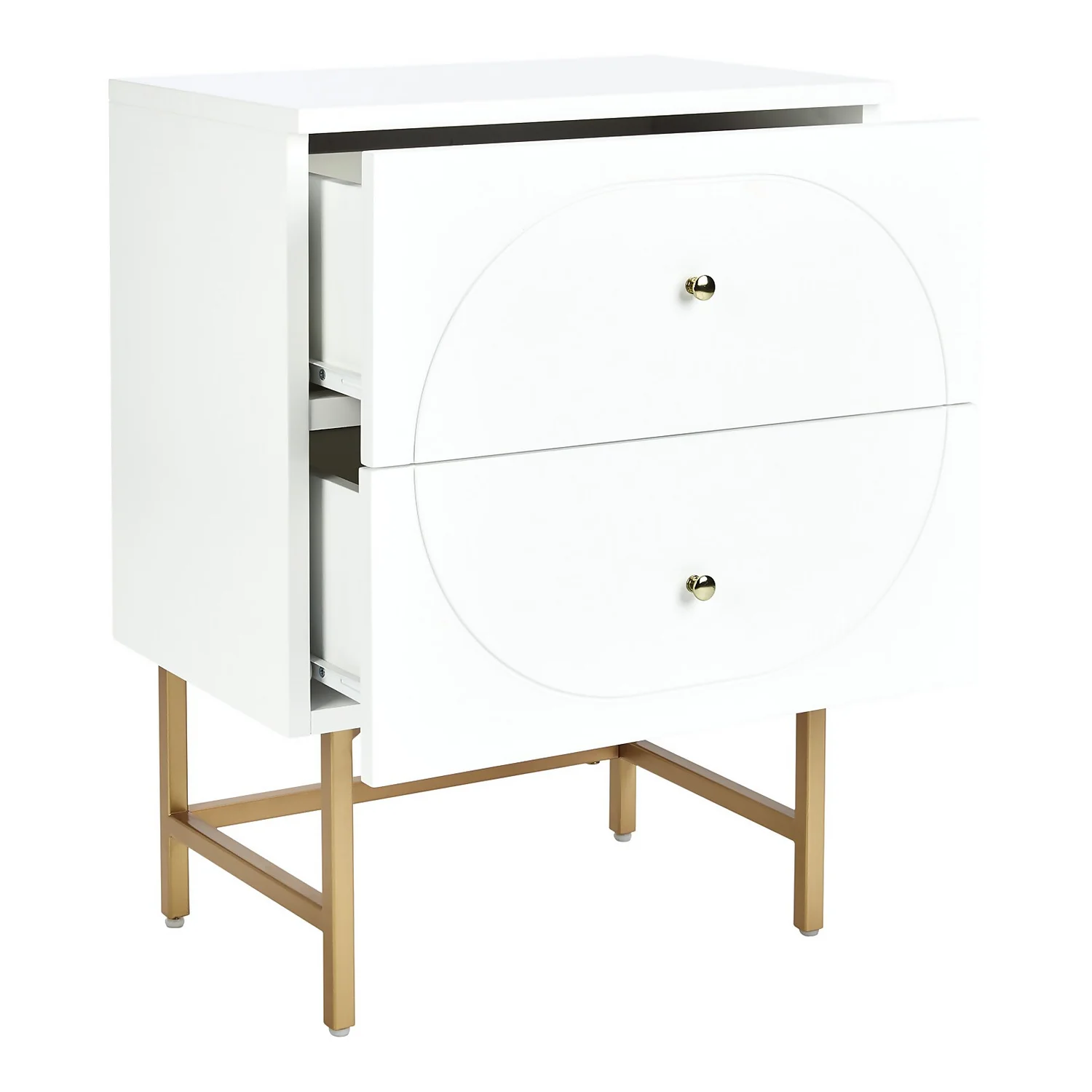 House Beautiful Taylor 2 Drawer Bedside Table - White House Beautiful Taylor 2 Drawer Bedside Table - White -Famous Furniture Store 12886096 1354862228017314