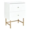 House Beautiful Taylor 2 Drawer Bedside Table - White