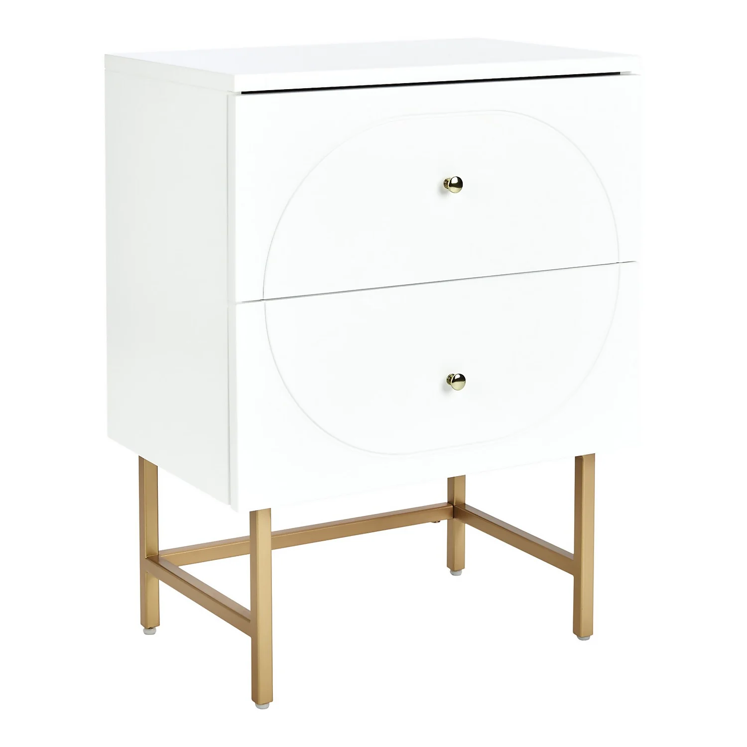 House Beautiful Taylor 2 Drawer Bedside Table - White House Beautiful Taylor 2 Drawer Bedside Table - White -Famous Furniture Store 12886096 1624862227838493