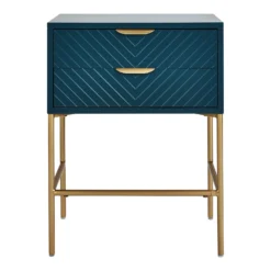 House Beautiful Trixie 2 Drawer Bedside Table - Blue 3 House Beautiful Trixie 2 Drawer Bedside Table - Blue -Famous Furniture Store 12886098 1824862228080914
