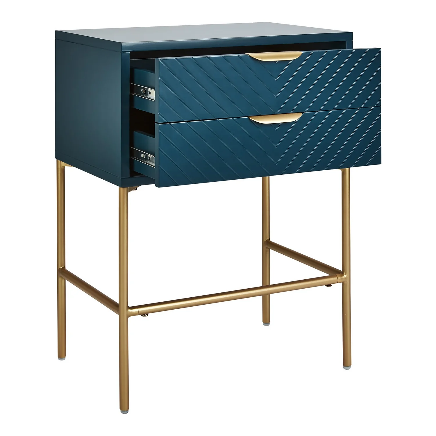 House Beautiful Trixie 2 Drawer Bedside Table - Blue House Beautiful Trixie 2 Drawer Bedside Table - Blue -Famous Furniture Store 12886098 9124862228045268