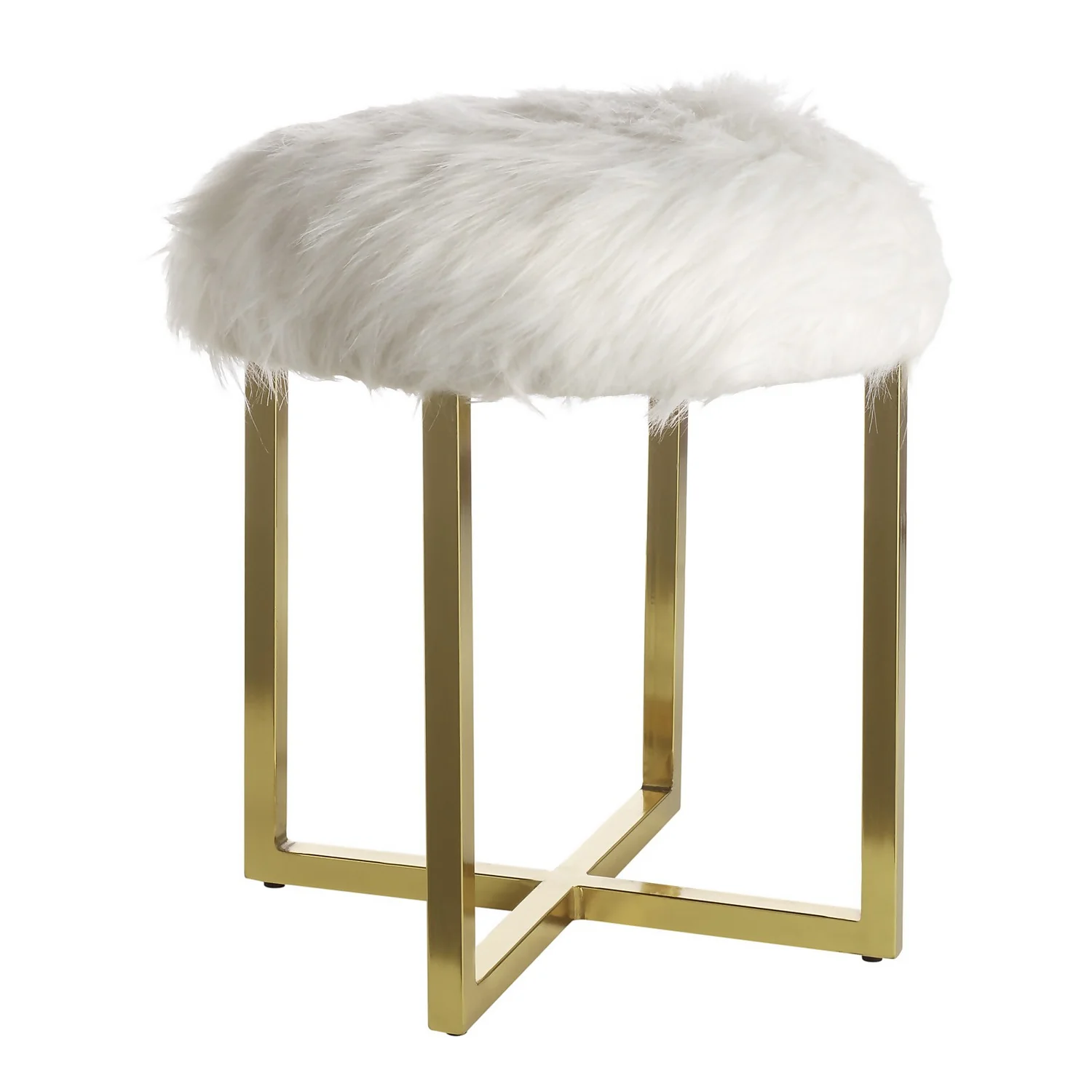 Mary Furry Stool - White Mary Furry Stool - White -Famous Furniture Store 12887591 2024885834071621
