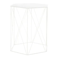 Hex Side Table Set Of 2 White 2 Hex Side Table Set Of 2 White -Famous Furniture Store 12888151 2014947208431936