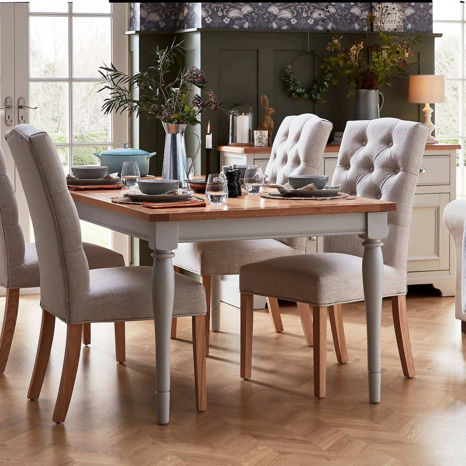 Westcott Oak Painted 6-8 Seat Extending Dining Table Westcott Oak Painted 6-8 Seat Extending Dining Table -Famous Furniture Store 12914128 1274898204937900