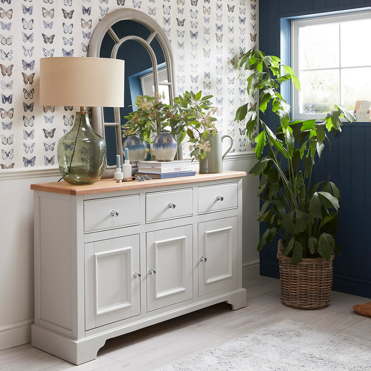 Westcott Oak Painted Large Sideboard Westcott Oak Painted Large Sideboard -Famous Furniture Store 12914129 4274931160039228