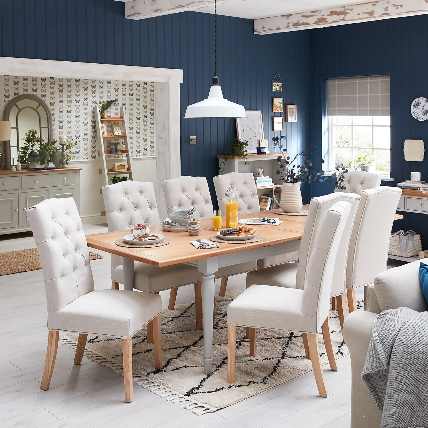 Westcott Oak Painted 8-10 Seat Extending Dining Table Westcott Oak Painted 8-10 Seat Extending Dining Table -Famous Furniture Store 12914131 8544965368819085