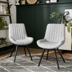 Dalston Dining Chair - Set Of 2 - Silver -Famous Furniture Store 12915457 4834971603882609
