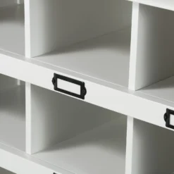 Ashstead Shoe Cupboard - Oak & Ivory -Famous Furniture Store 12917100 1504901116033428